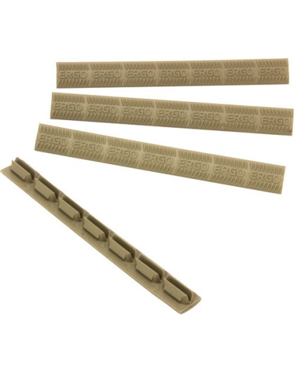 Ergo Grip Rail Cover Wedge Lok - Keymod D Earth Ergo Logo 4pk